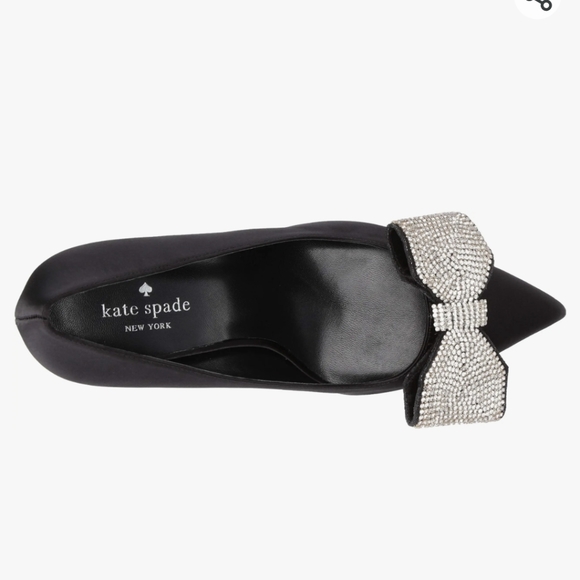 Kate Spade Viena Black Satin Heels - Picture 3 of 17